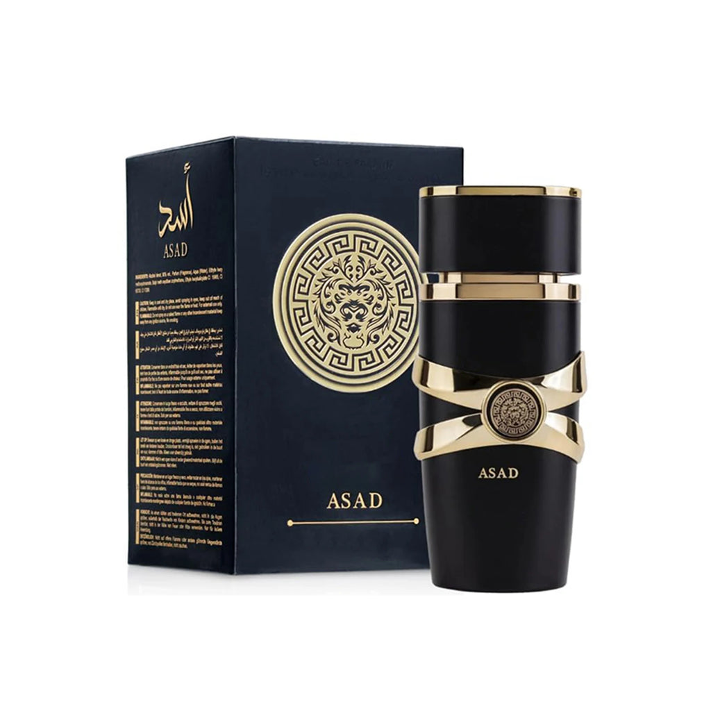 Asad 3.4 oz eau de parfum fragrance bottle