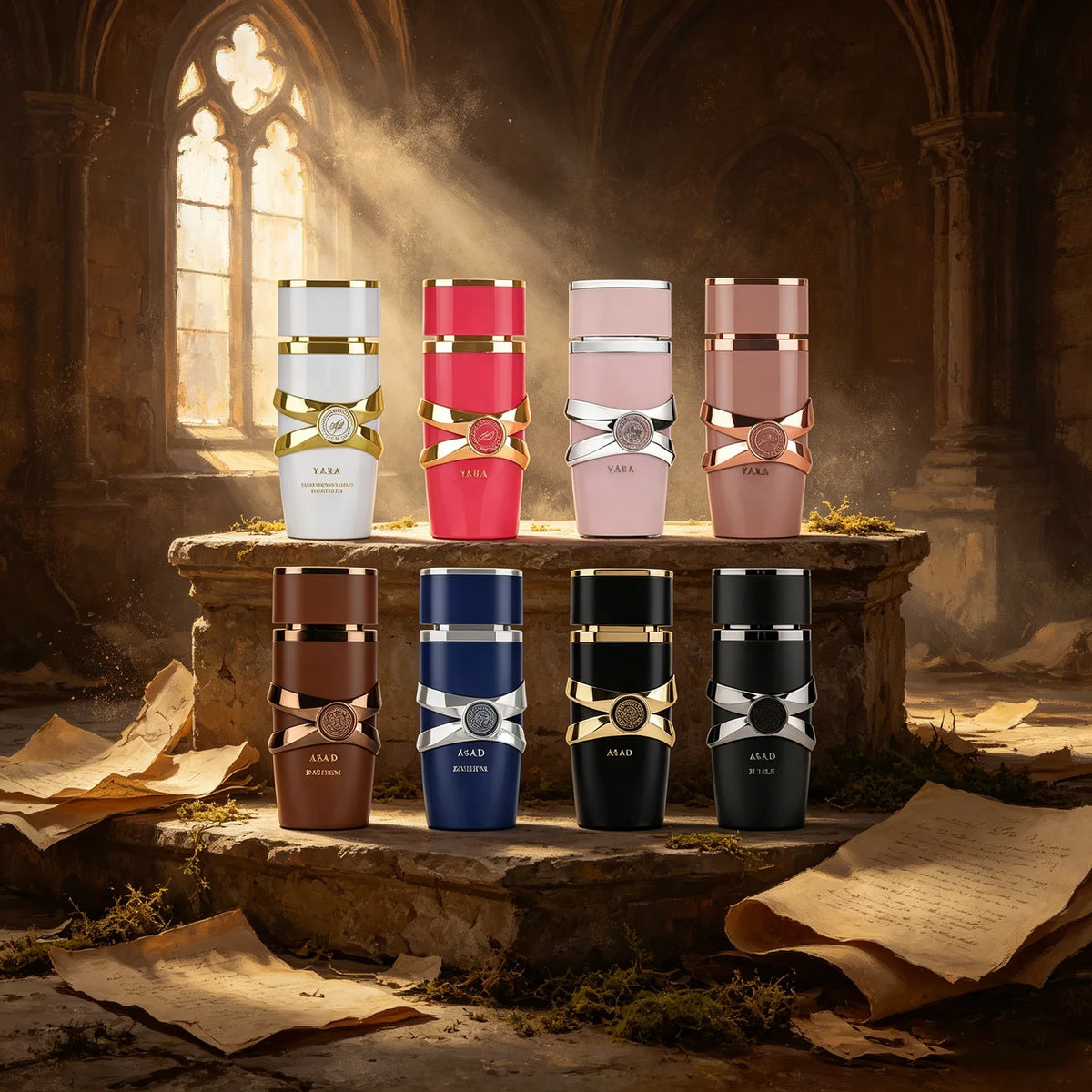 Arabic eau de parfum Yara and Asad fragrance collection