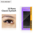 NAGARAKU 16Rows Classic Individual Lash Extensions Matte Black