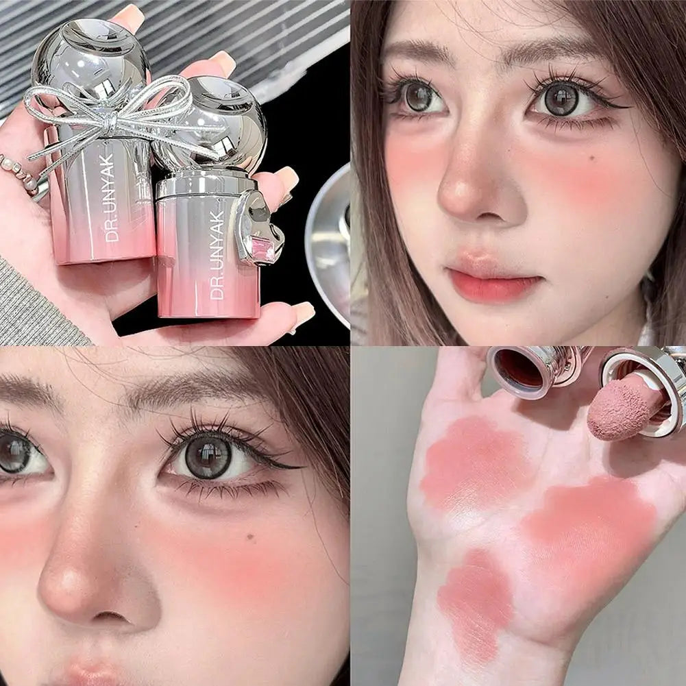 Velvet Liquid Blush Matte Sponge Head Blush Natural Lasting Brighten Facial