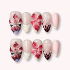 24PCS Sky Blue French Press-On Nails | Luxury 3D Acrylic Art