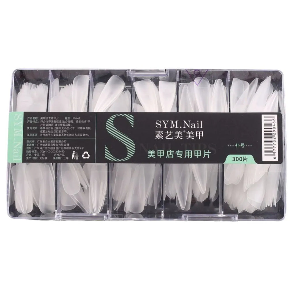 300-408Pcs Press On Nails One Size Matte Small Size False Nails Transparent French Acrylic Artificial UV Gel Nail Extension Art Long Tips Finger