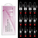 240PCS White Clear Press-On Nails | Full Cover Acrylic Tips