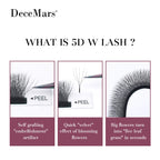DeceMars 5D W Shaped Eyelash Extension (12line/Tray)