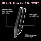 600PCS Clear Stiletto Press-On Nails | Soft Gel Full Cover Tips