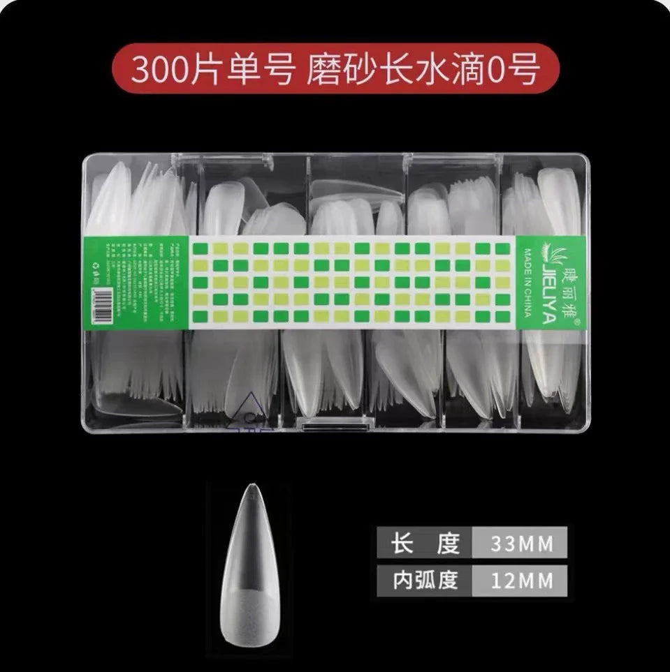 300-408Pcs Press On Nails One Size Matte Small Size False Nails Transparent French Acrylic Artificial UV Gel Nail Extension Art Long Tips Finger