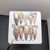 10Pcs 3D Press on Nails Long Pointed False Nails Are Popular in Europe and America Beauty Products Support Customized Styles
