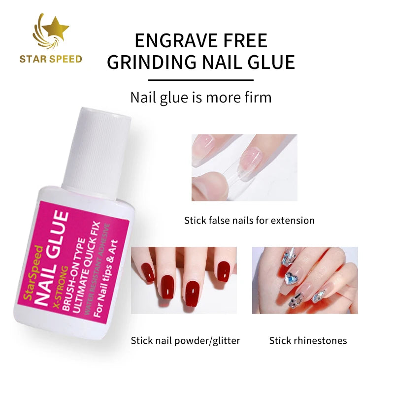 15G Best Selling Organic Nail Glue for TIps Non-toxic Adhesive for Press on Nail Cynaoacrylate PMMA Brush on Nail Glue