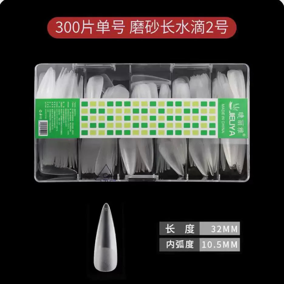 300-408Pcs Press On Nails One Size Matte Small Size False Nails Transparent French Acrylic Artificial UV Gel Nail Extension Art Long Tips Finger