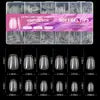 600Pcs Transparent Stiletto Press On Nails Soft Gel Nail Tips Full Cover Extension False Nail Wholesale