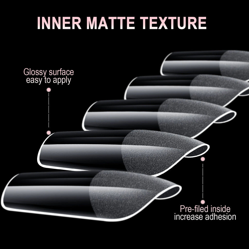 600Pcs Transparent Stiletto Press On Nails Soft Gel Nail Tips Full Cover Extension False Nail Wholesale