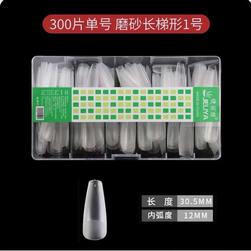300-408Pcs Press On Nails One Size Matte Small Size False Nails Transparent French Acrylic Artificial UV Gel Nail Extension Art Long Tips Finger