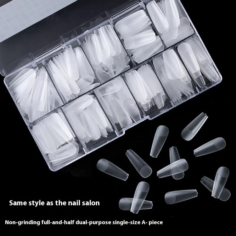 300-408Pcs Press On Nails One Size Matte Small Size False Nails Transparent French Acrylic Artificial UV Gel Nail Extension Art Long Tips Finger