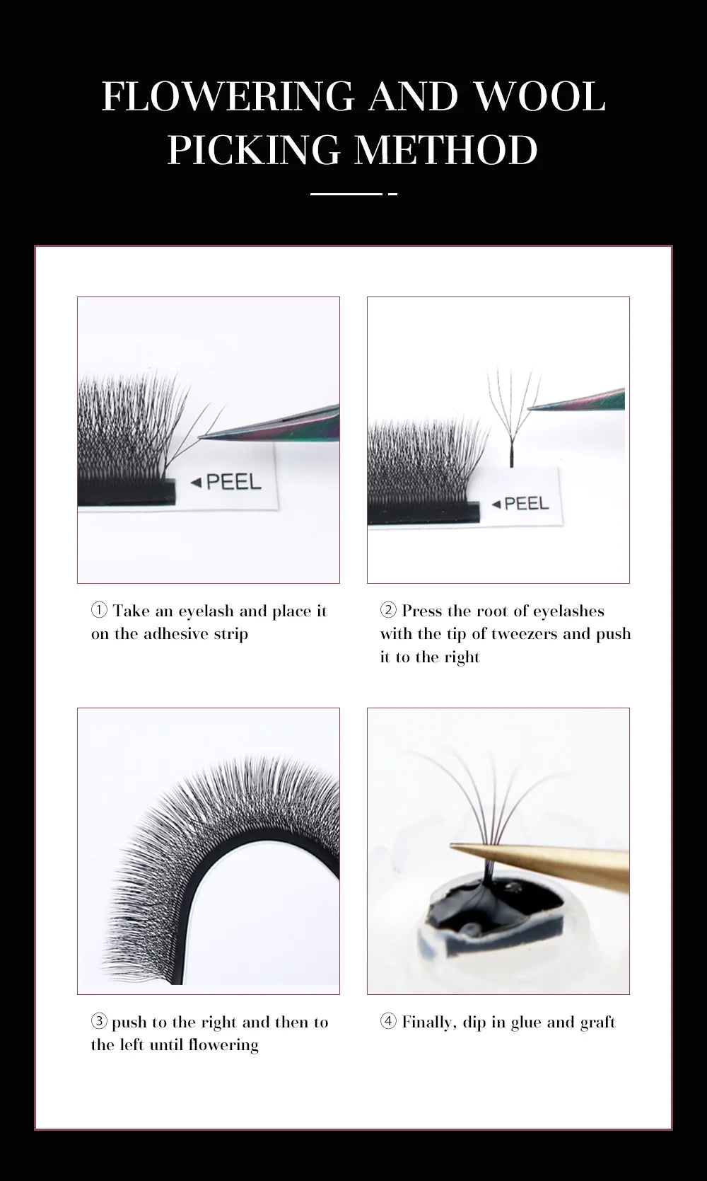 DeceMars 5D W Shaped Eyelash Extension (12line/Tray)