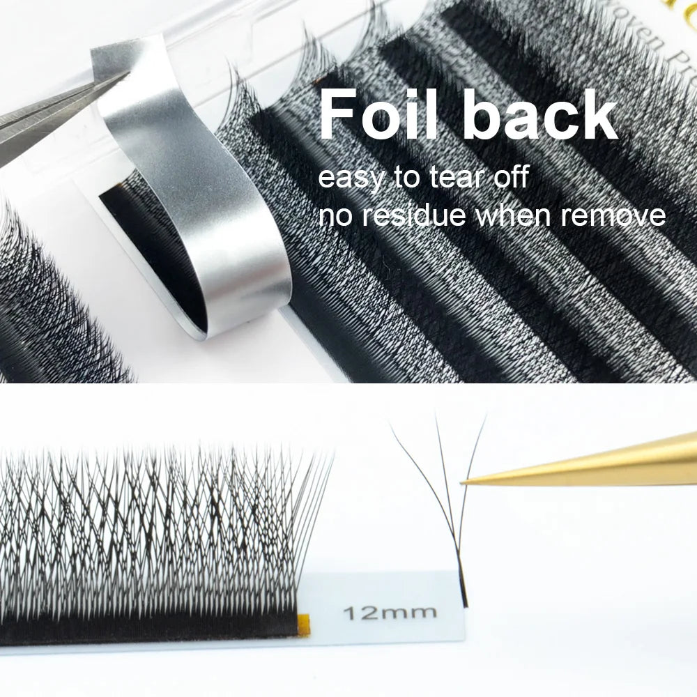 NAGARAKU Automatic Flowering W Shape Bloom 3D 4D 5D 6D Premade Fans Eyelash