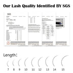 NAGARAKU 16Rows Classic Individual Lash Extensions Matte Black