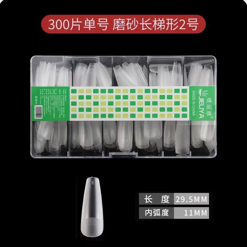 300-408Pcs Press On Nails One Size Matte Small Size False Nails Transparent French Acrylic Artificial UV Gel Nail Extension Art Long Tips Finger