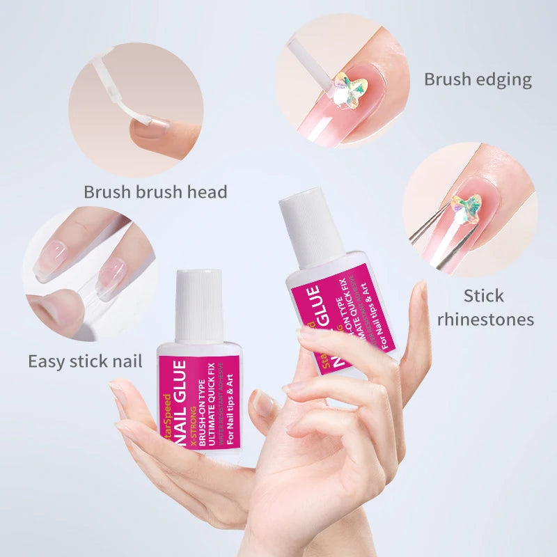 15G Best Selling Organic Nail Glue for TIps Non-toxic Adhesive for Press on Nail Cynaoacrylate PMMA Brush on Nail Glue