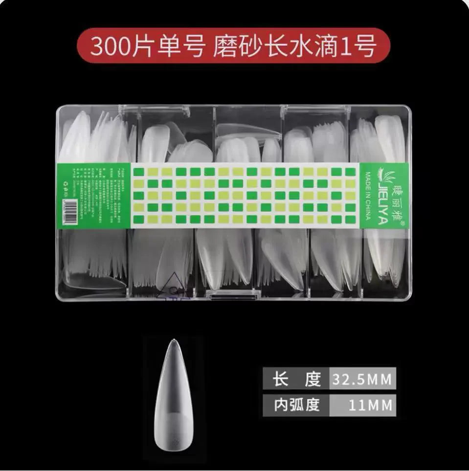 300-408Pcs Press On Nails One Size Matte Small Size False Nails Transparent French Acrylic Artificial UV Gel Nail Extension Art Long Tips Finger