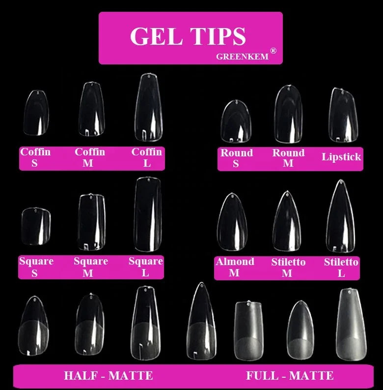 500Pcs Transparent White Press On Nails Short Almond Nail Tips Gel Tips Ultra Clear Coffin Full Cover Short Almond