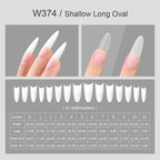 360PCS Clear French Press-On Nails | 12 Size Acrylic Tips