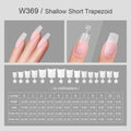 360Pcs Half Moon Press On Nails Ultra Thin Clear Square Pattern French Style Extension Tips Almond Pattern for Fingers