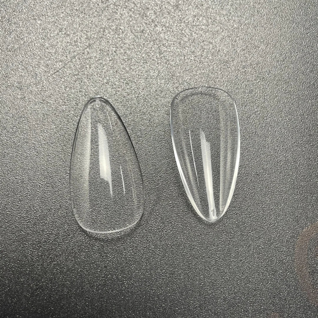 500Pcs Transparent White Press On Nails Short Almond Nail Tips Gel Tips Ultra Clear Coffin Full Cover Short Almond