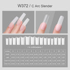 360PCS Clear French Press-On Nails | 12 Size Acrylic Tips