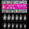 600Pcs Transparent Stiletto Press On Nails Soft Gel Nail Tips Full Cover Extension False Nail Wholesale