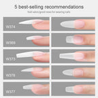 360PCS Clear French Press-On Nails | 12 Size Acrylic Tips