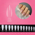 500Pcs Transparent White Press On Nails Short Almond Nail Tips Gel Tips Ultra Clear Coffin Full Cover Short Almond