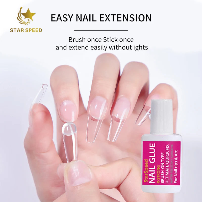 15G Best Selling Organic Nail Glue for TIps Non-toxic Adhesive for Press on Nail Cynaoacrylate PMMA Brush on Nail Glue