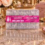 600PCS Clear Stiletto Press-On Nails | Soft Gel Full Cover Tips