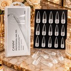 240PCS White Clear Press-On Nails | Full Cover Acrylic Tips