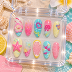 24PCS 3D Fruit Press-On Nails | Cute Summer Reusable Manicure