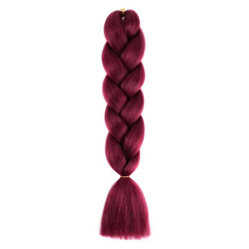 24Inch Synthetic Long Box Jumbo Braiding Hair Extensions Yaki Straight Texture