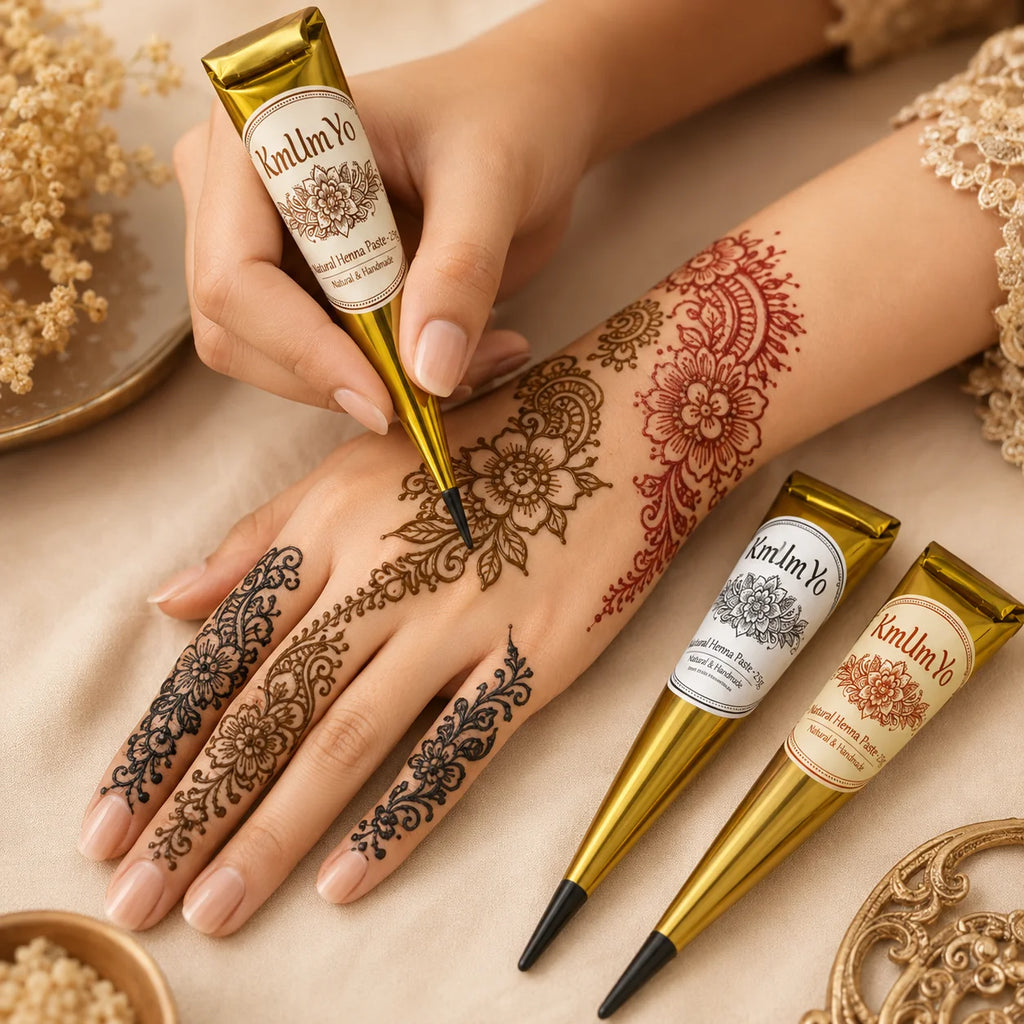 1/3PCS Henna Cone, Brown, Black, Red, Temporary Henna Tattoo, Semi Permanent