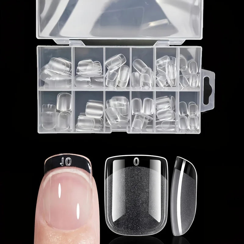 120PCS Full Cover Press-On Nail Tips Stiletto Almond Square Coffin French False