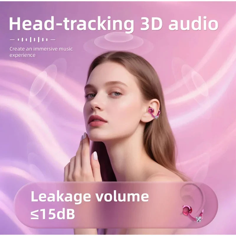 2026 Wireless Bluetooth Clip On Earbuds Noise Reduction Compact Fashion