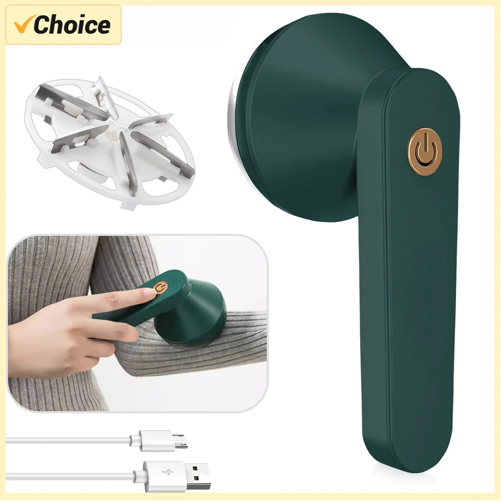 USB rechargeable portable fabric shaver and lint remover