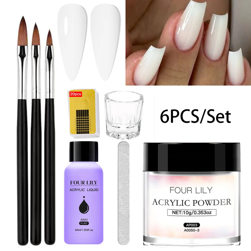 Acrylic Nail Kit | Acrylic Powder Liquid & Brush Nail Extension