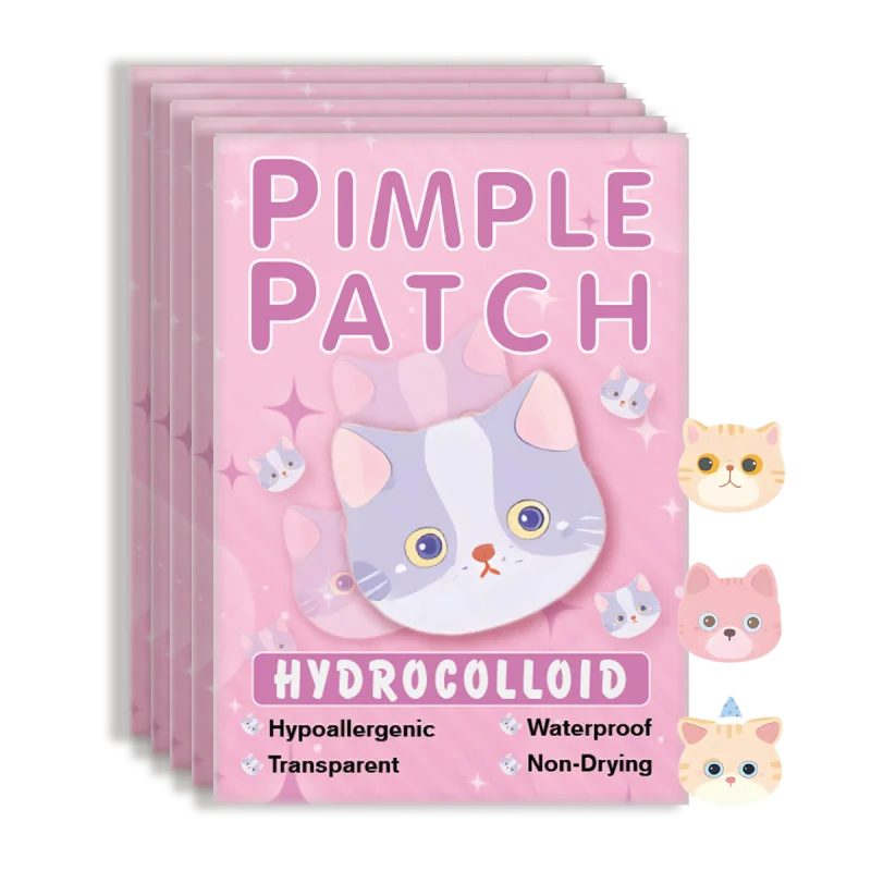 600 Pieces of Cartoon Cat Acne Patches, Facial Acne Patches, Concealer Acne Patches, and Pimples Patches. Ultra-Thin and Breathable