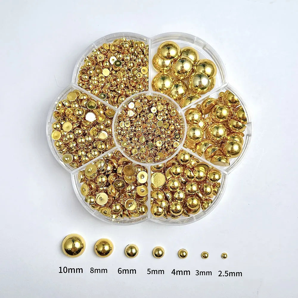 3D Flower Bow Nail Charms | Pearl Acrylic Nail Art Kit