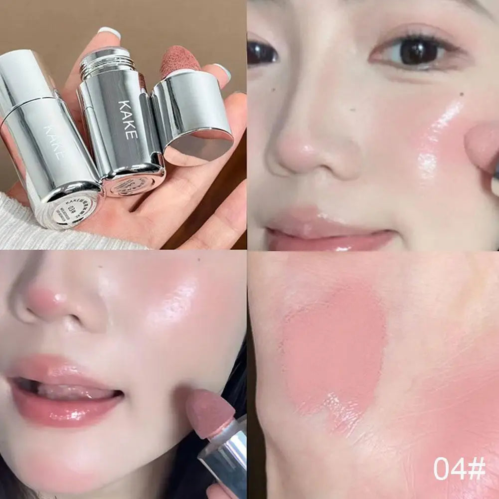 Velvet Liquid Blush Matte Sponge Head Blush Natural Lasting Brighten Facial