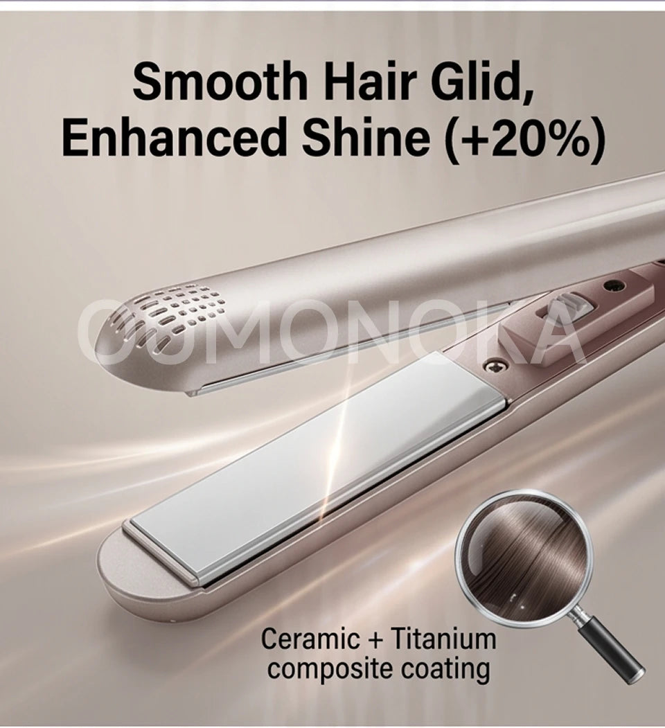 3-in-1 Mini Hair Iron – Straightener, Hot Comb & Curling Tool