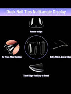 120PCS Clear Press-On Nails | Coffin Square Oval Acrylic Tips