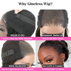 30" Glueless HD Lace Front Human Hair Wig 180% Density