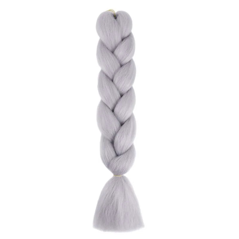 24Inch Synthetic Long Box Jumbo Braiding Hair Extensions Yaki Straight Texture