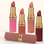 Pearlescent Pink Glitter Velvet Lipstick Metallic Waterproof Long Lasting Matte