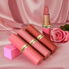 Pearlescent Pink Glitter Velvet Lipstick Metallic Waterproof Long Lasting Matte